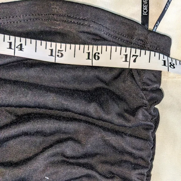 Forever 21+ Women's Strapless Ruched Dress - Picture 9 of 10